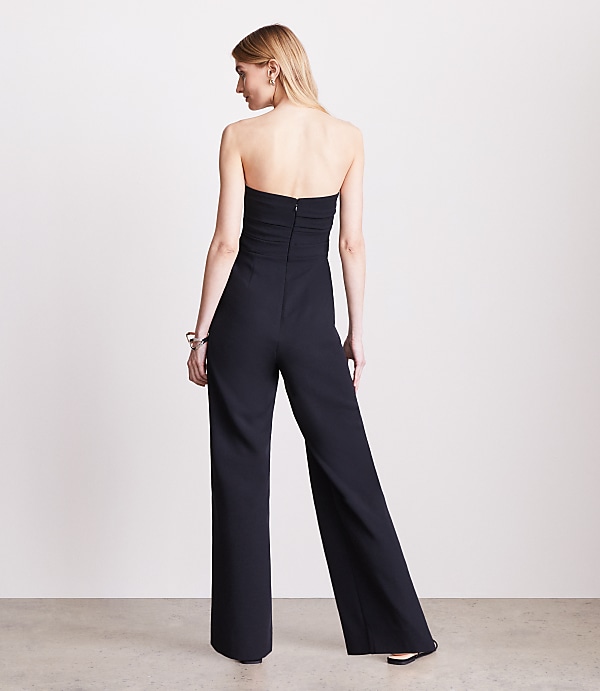 LOFT Versa Crepe Drape Strapless Jumpsuit