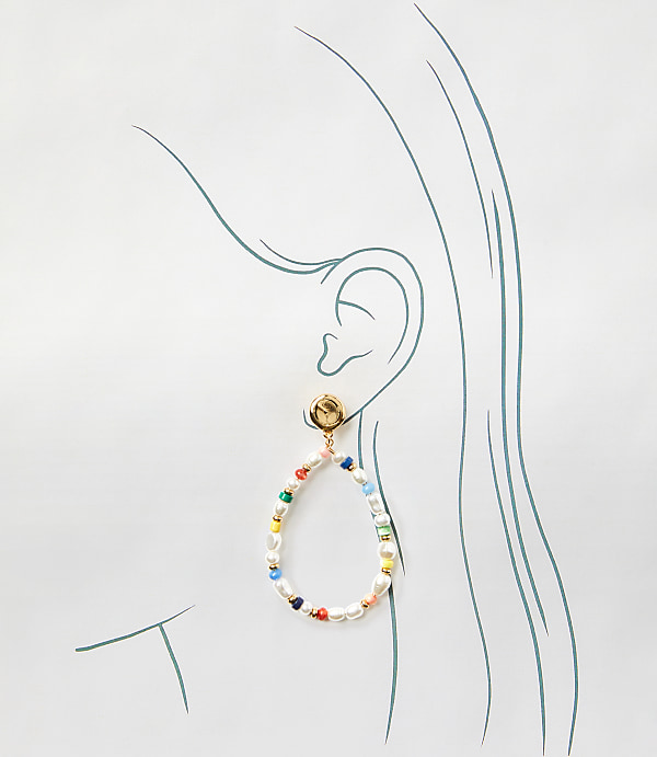 Pearlized Teardrop Earrings