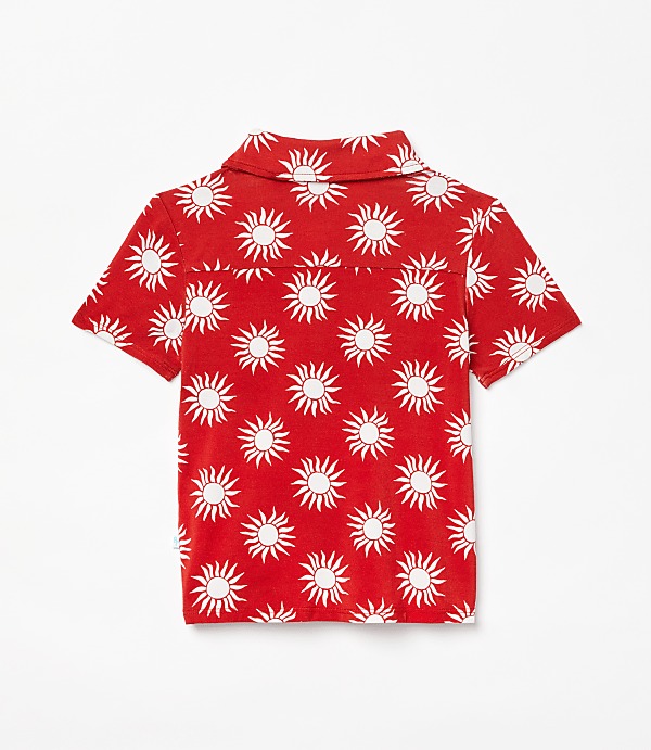 Posh Peanut X LOFT Sunny Short Sleeve Collared Henley Top