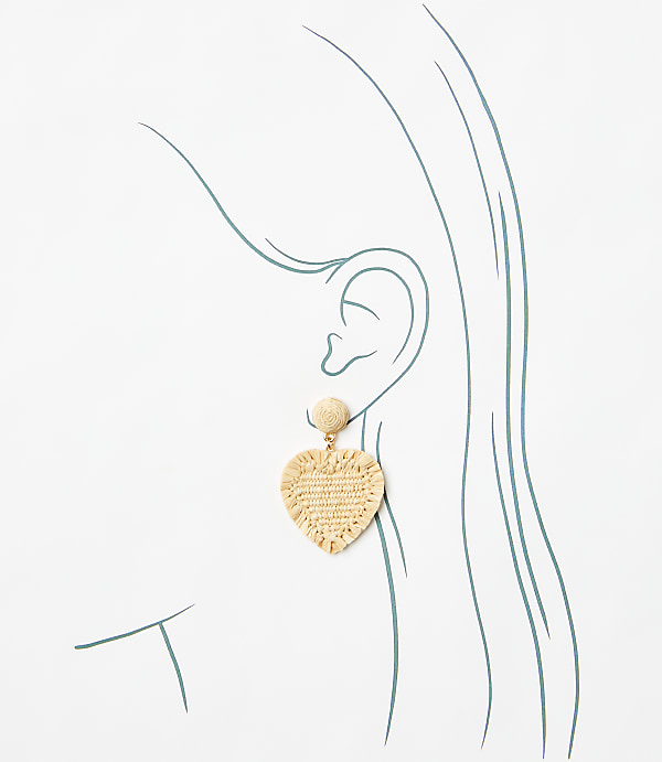Raffia Heart Earrings