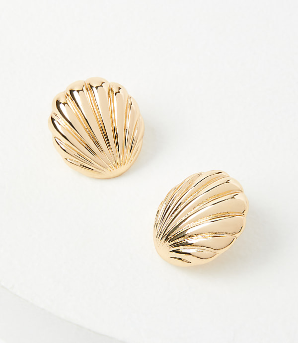 Shell Statement Stud Earrings