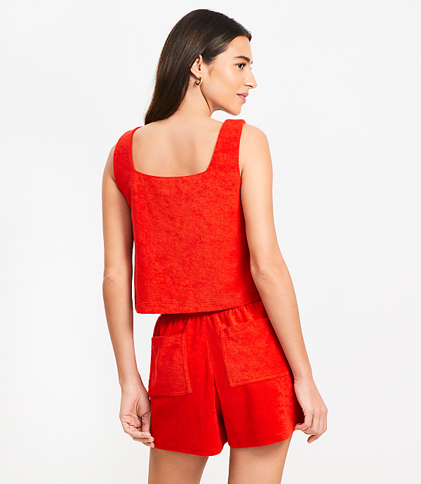 LOFT Beach Square Neck Terry Top