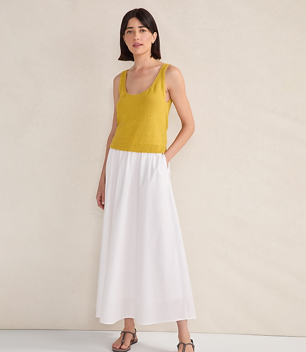 Haven Well Within Organic Cotton Linen Scoop Neck Tank