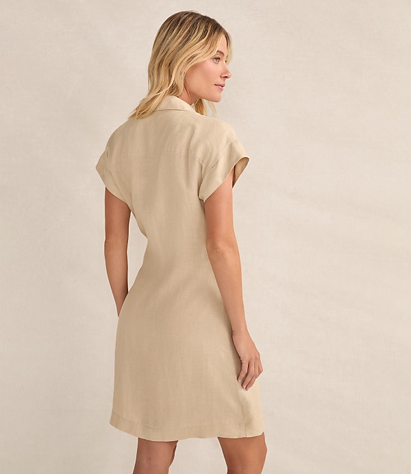 Haven Well Within Linen Short Sleeve Wrap Dress