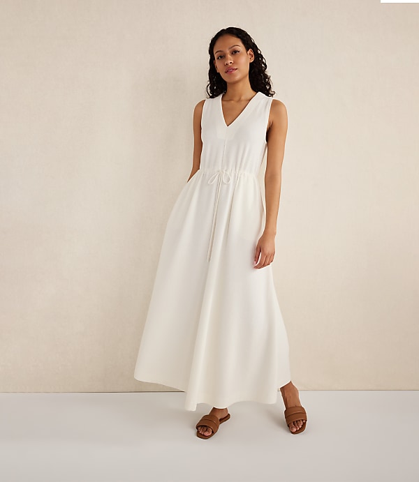 Haven Well Within Cotton Blend Textured Midi Dress