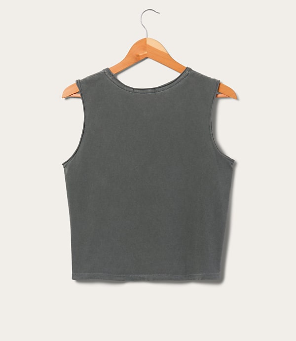 Junk Food Blondie Gold Cropped Muscle Tank