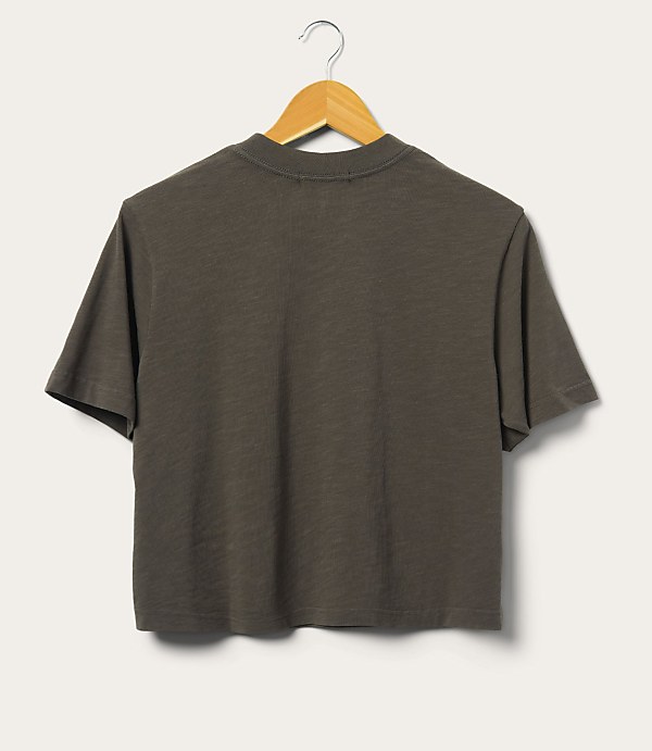 Junk Food Grateful Dead Dancing Skeletons Cropped Mock Neck Tee