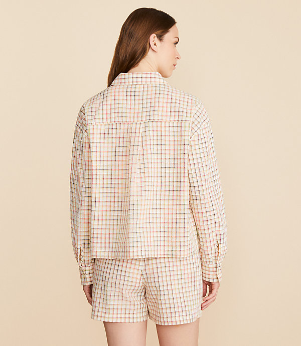 Lou & Grey Plaid Popover Pocket Shirt