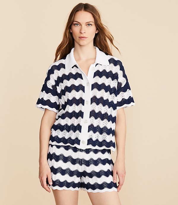 Lou & Grey Wavy Pointelle Shirt