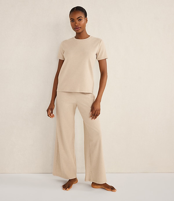 Haven Well Within Organic Cotton Rib Knit Wide Leg Pants
