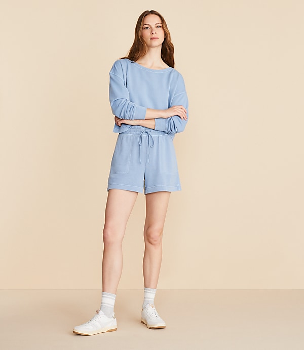 Lou & Grey Washed Cozy Cotton Shorts