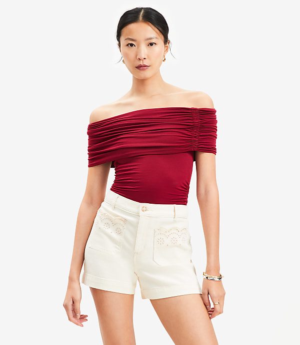Cinched Off The Shoulder Top