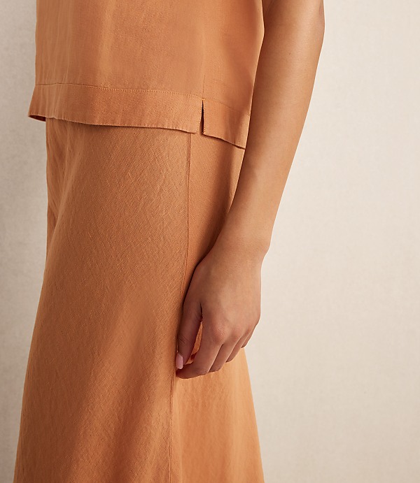Haven Well Within Linen Midi Skirt