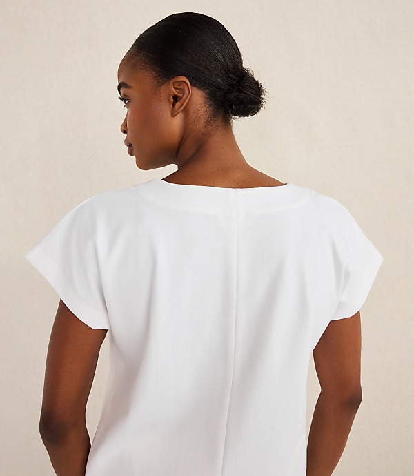 Haven Well Within Organic Cotton Interlock Split Neck Top