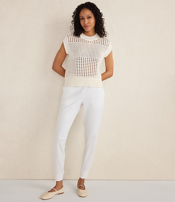 Haven Well Within Organic Cotton Open Stitch Short Sleeve Sweater