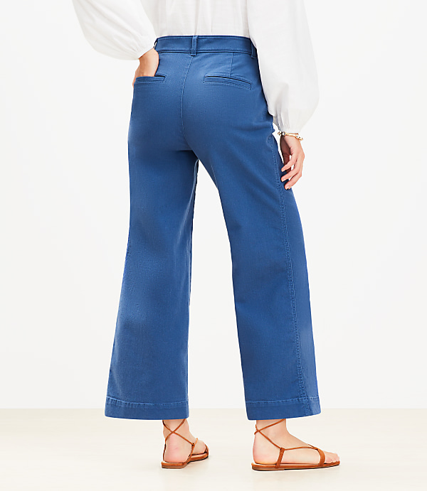 Tall Palmer Wide Leg Crop Pants in Twill