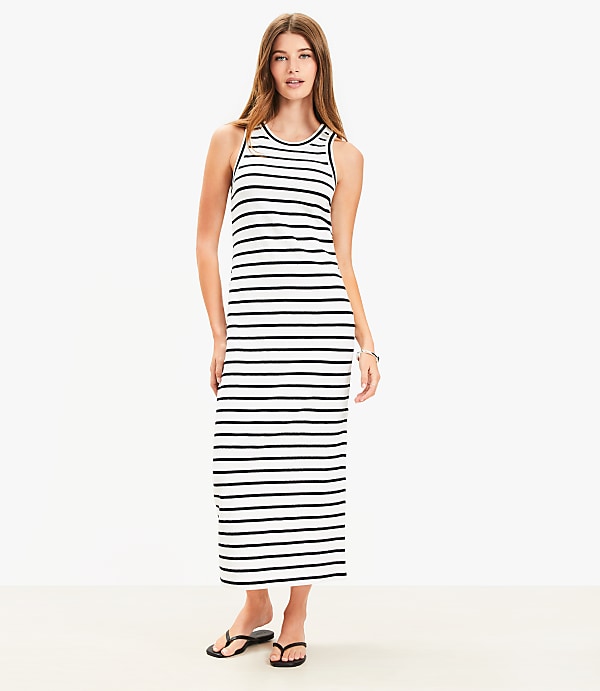 Striped Racerback Midi Dress