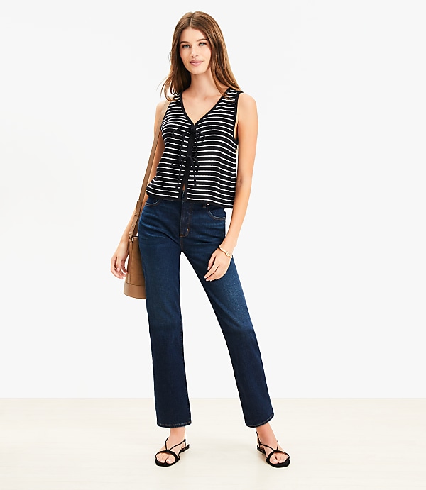 Mid Rise Slim Jeans in Rich Dark Indigo Wash
