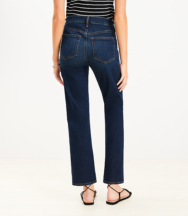 Petite Mid Rise Slim Jeans in Rich Dark Indigo Wash