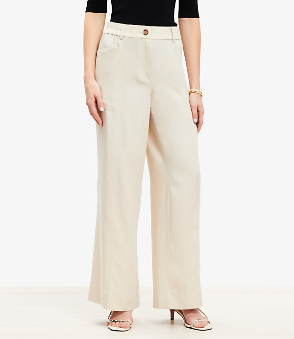 Seamed Wide Leg Pants