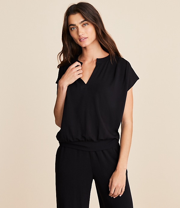 Lou & Grey Signaturesoft Split Neck Top