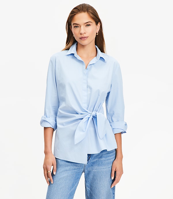 Poplin Wrap Shirt