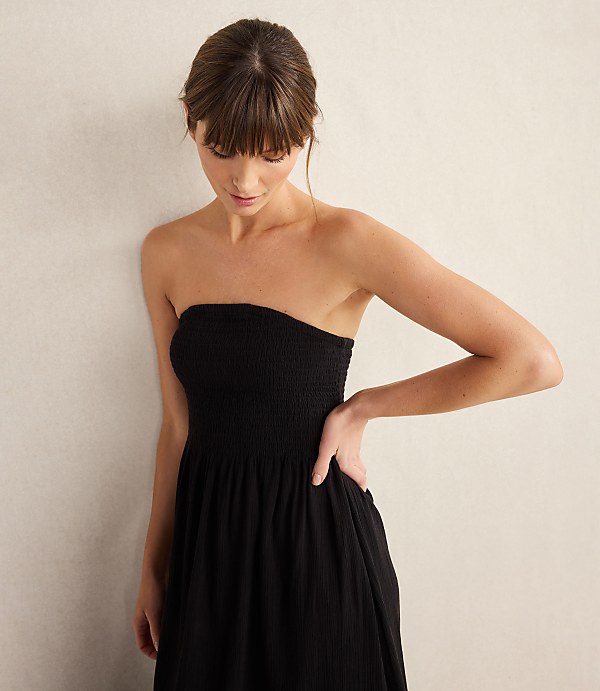 Haven Well Within Organic Cotton Crinkle Gauze Strapless Dress