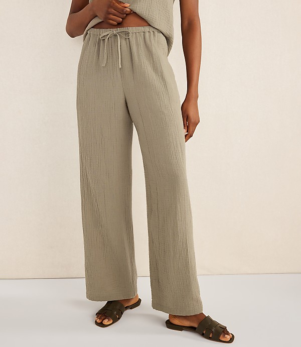 Haven Well Within Organic Cotton Gauze Straight Leg Pants