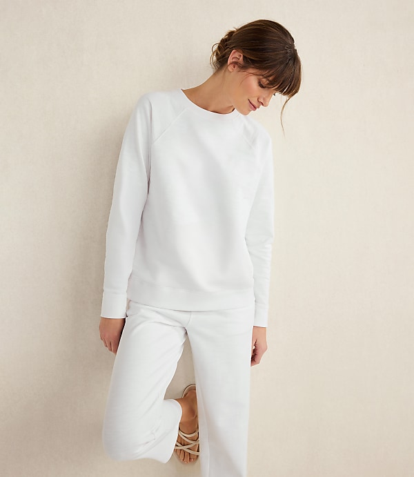 Haven Well Within Organic Cotton Slub Terry Raglan Crewneck