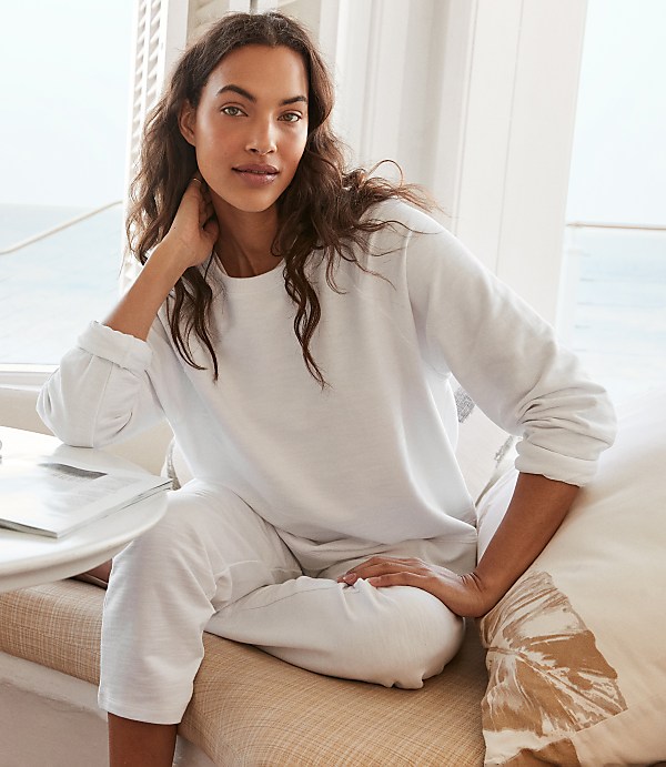 Haven Well Within Organic Cotton Slub Terry Raglan Crewneck