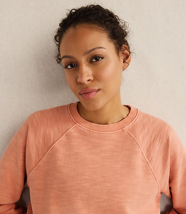 Haven Well Within Organic Cotton Slub Terry Raglan Crewneck