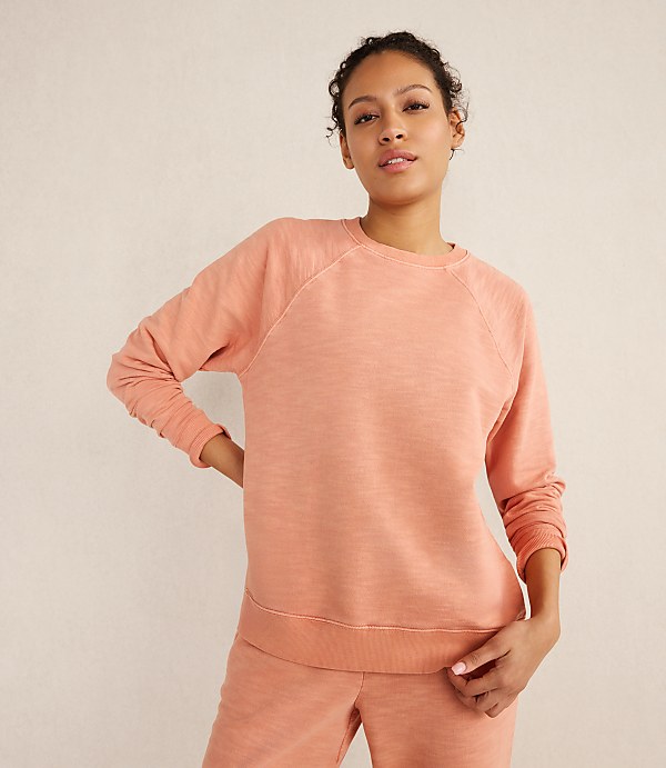 Haven Well Within Organic Cotton Slub Terry Raglan Crewneck