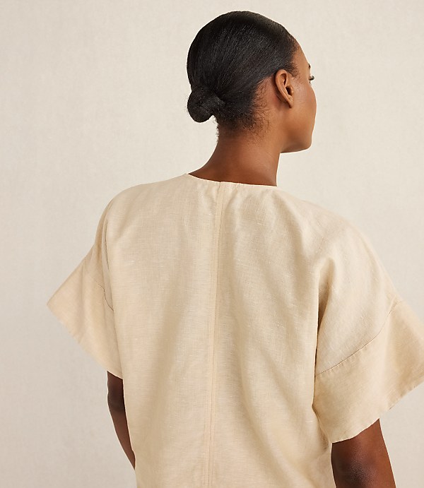 Haven Well Within Organic Cotton Linen V-Neck Top