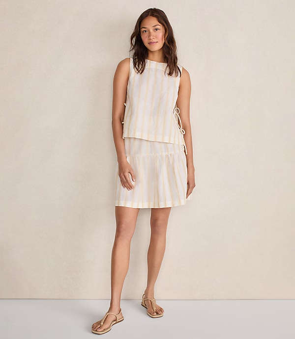 Haven Well Within Organic Cotton Linen Tiered Skirt