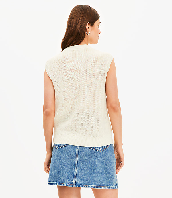 Ribbed Pocket Sweater Vest