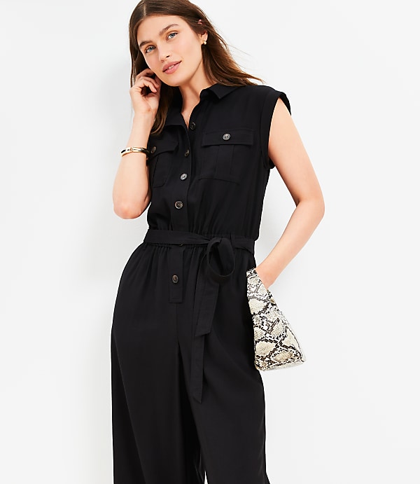 Petite Wide Leg Jumpsuit