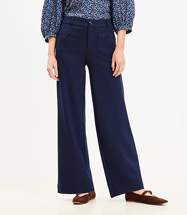 Palmer Wide Leg Pants in Ponte