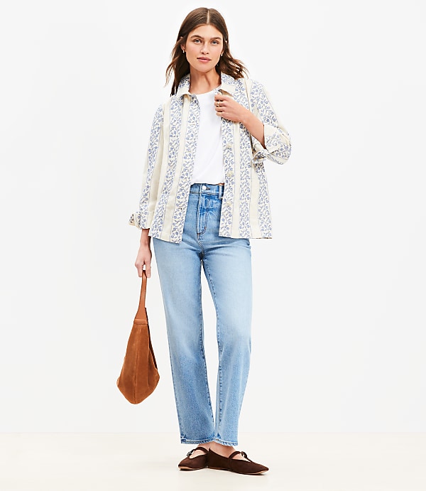 High Rise Straight Jeans in Light Vintage Wash