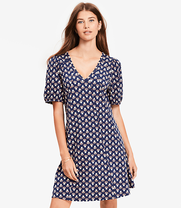 Petite Garden Seamed Mini Dress