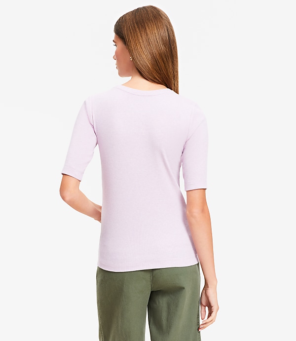 Perfect Ribbed Elbow Sleeve Tee