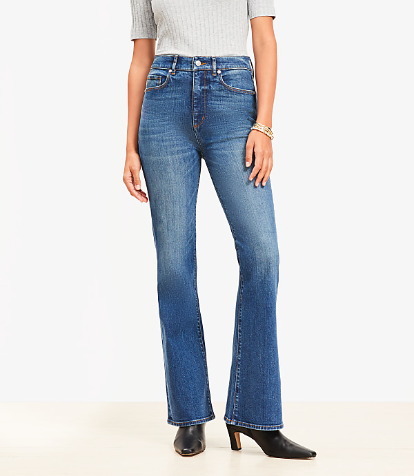High Rise Slim Flare Jeans in Vintage Dark Indigo Wash