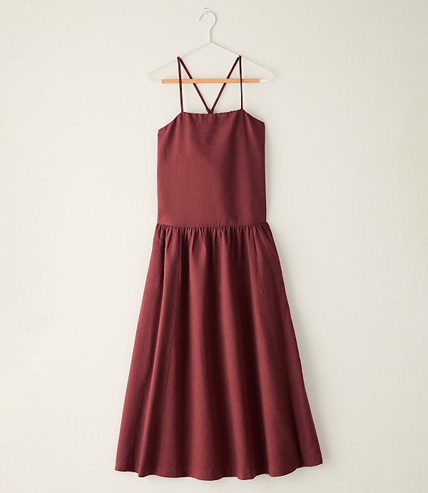 Haven Well Within Organic Cotton Linen Drop Waist Maxi Dress