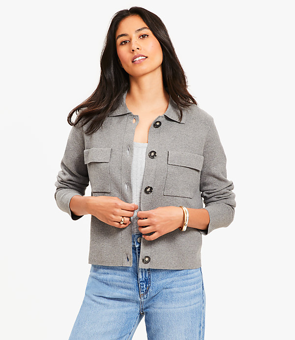 Collared Sweater Jacket