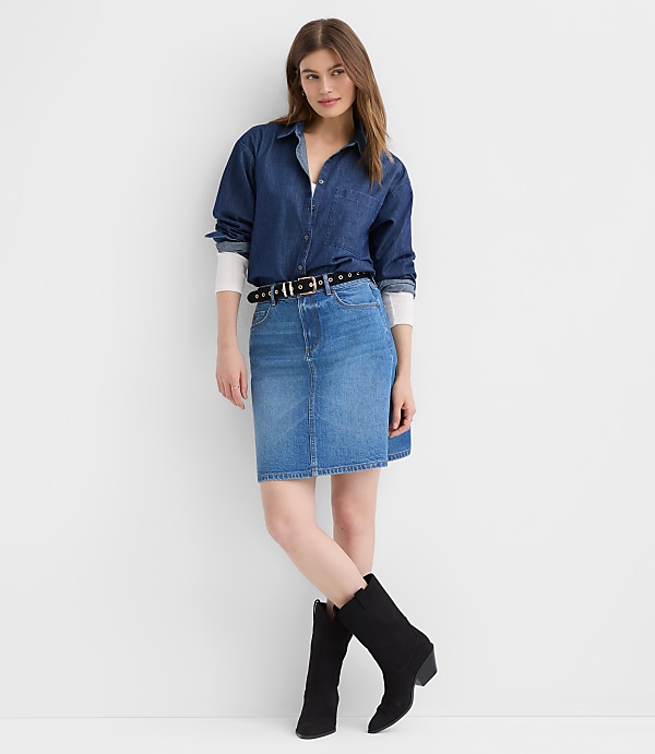Chambray Everyday Oversized Pocket Shirt
