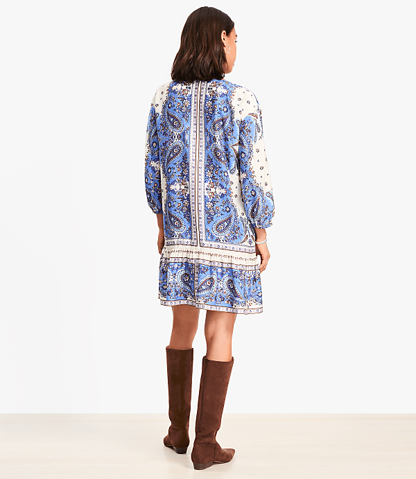 Bandana Print Mini Flounce Dress
