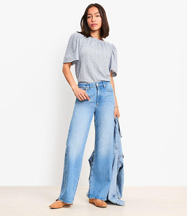 High Rise Wide Leg Jeans in Vintage Indigo