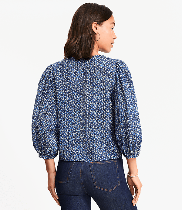 Garden Balloon Sleeve Blouse