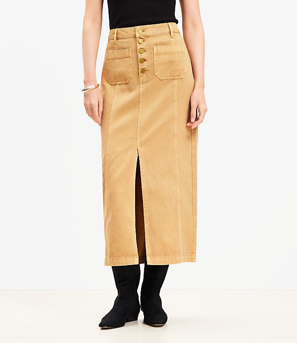 Petite Utility Pocket Midi Skirt
