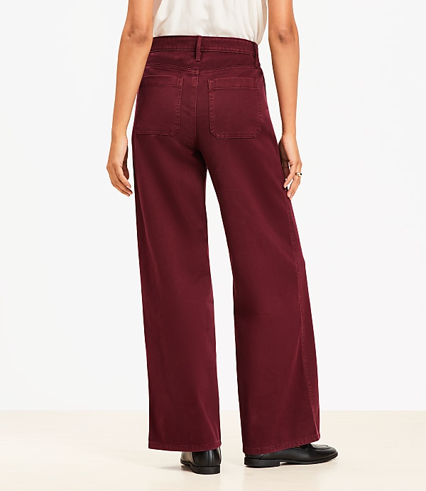 Five Pocket Seamed Wide Leg Pants