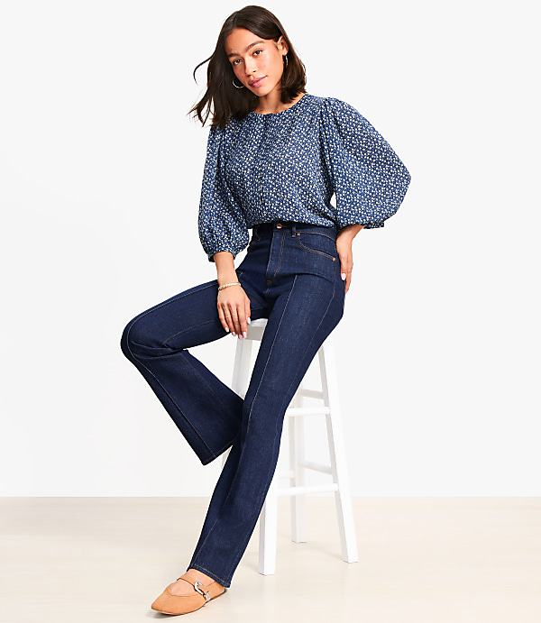 Garden Balloon Sleeve Blouse